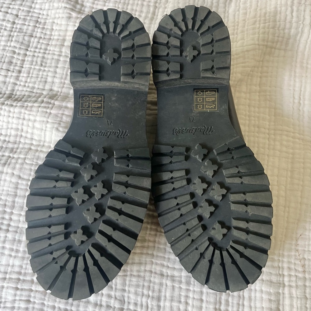 Madewell Black Leather Lug Sole Penny Loafers - Picture 8 of 10